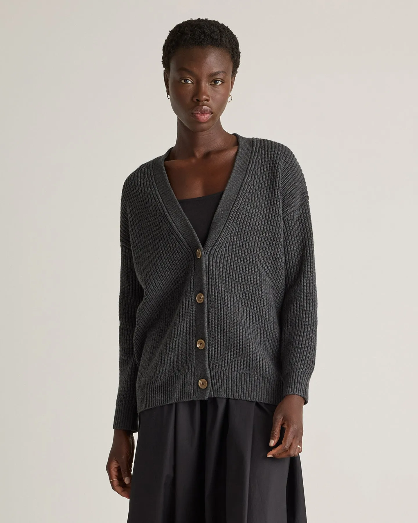 100% Organic Cotton Oversized Boyfriend Cardigan