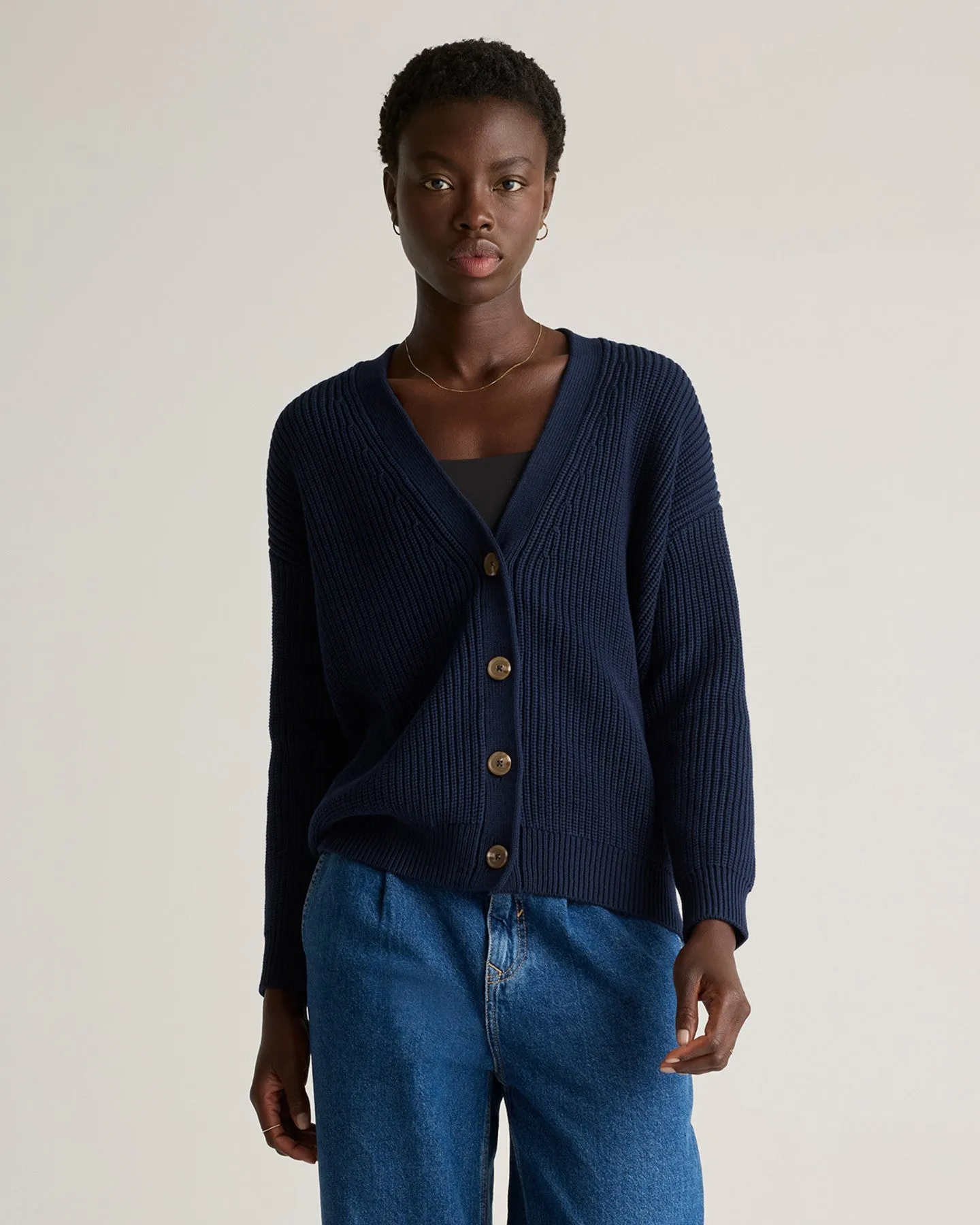 100% Organic Cotton Oversized Boyfriend Cardigan