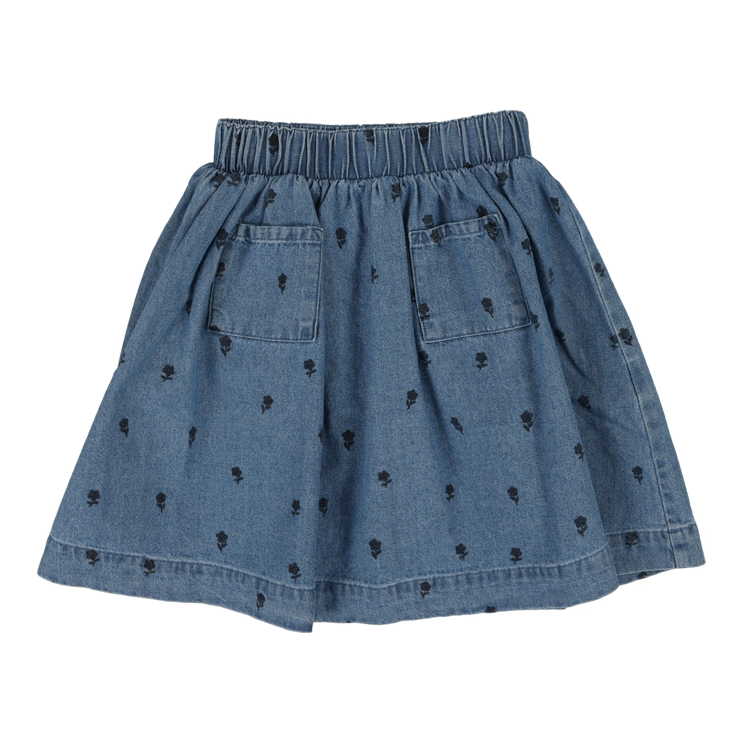 ANALOGIE BY LIL LEGS DENIM FLORAL PRINT FLORAL SKIRT