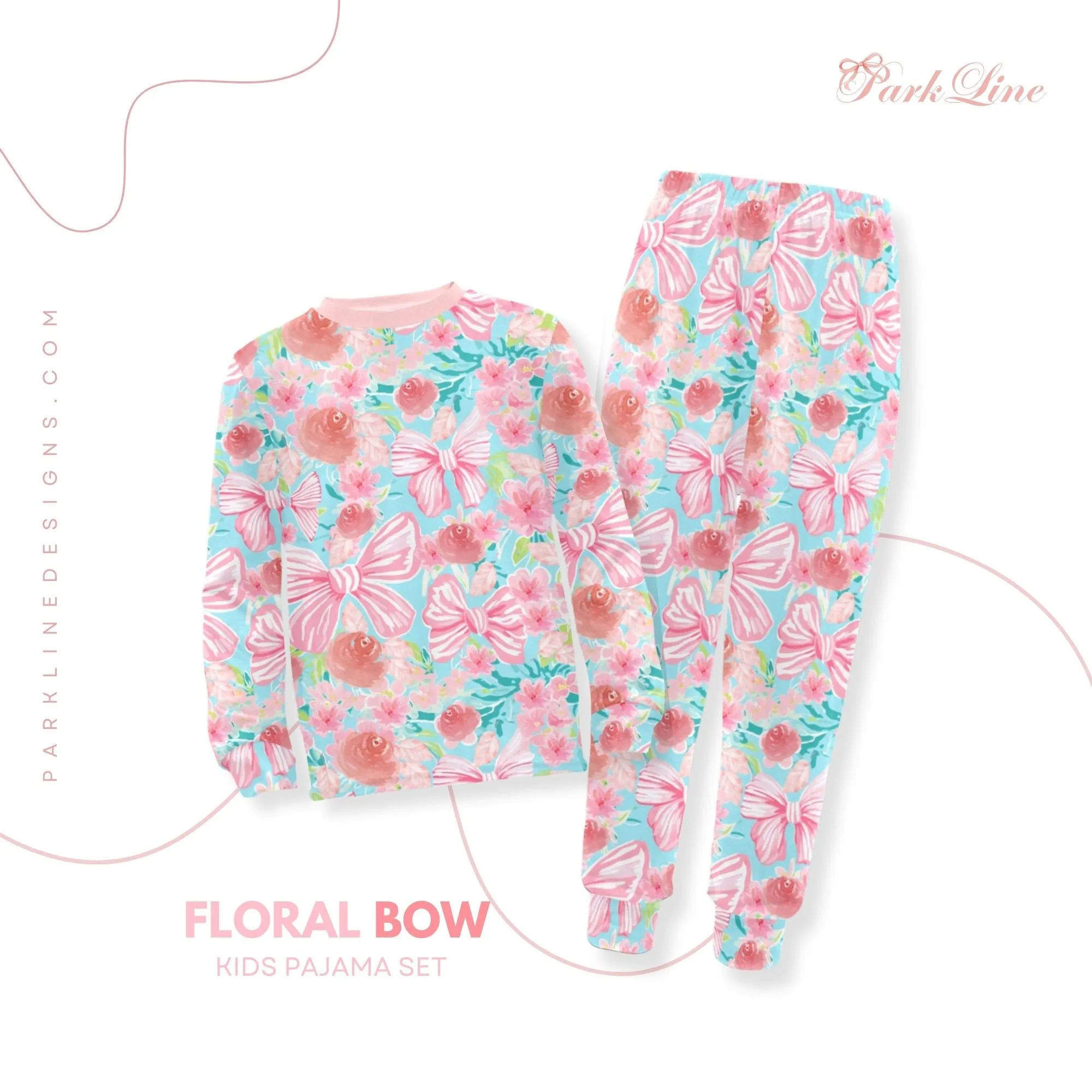 Blue Magnolia | Pajama Set for Girls  | Elegant & Comfortable Sleepwear for Kids