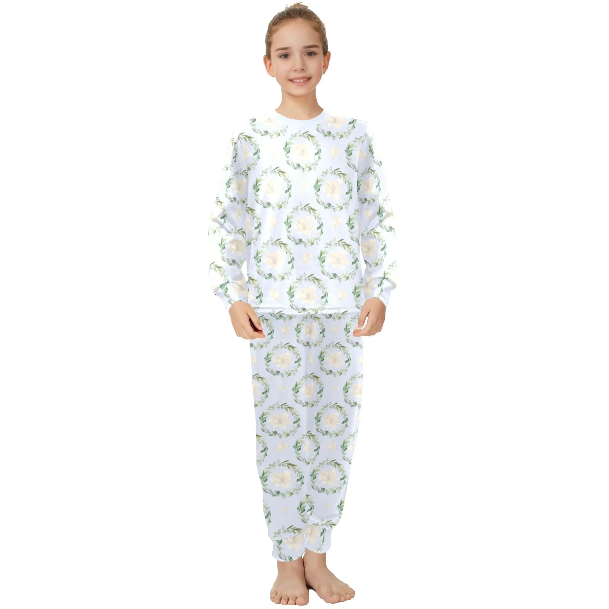 Blue Magnolia | Pajama Set for Girls  | Elegant & Comfortable Sleepwear for Kids