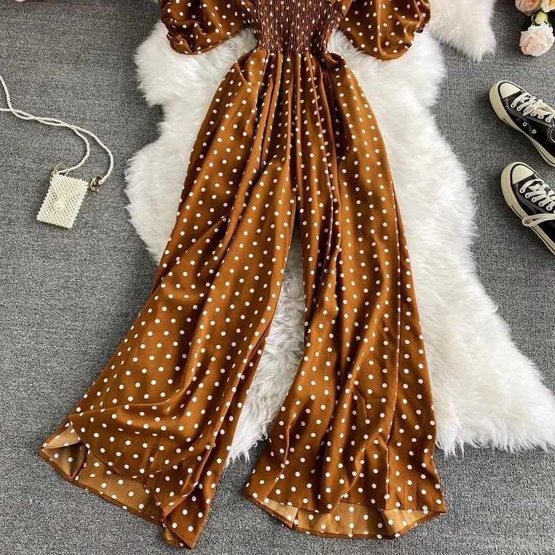 Bohemian Romper - Polka Dot Wide Leg