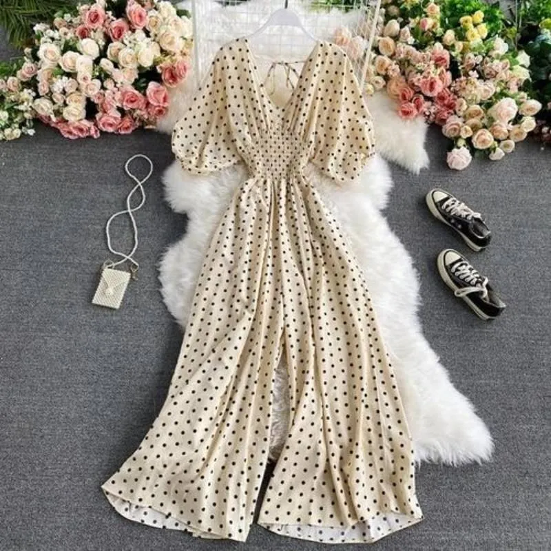 Bohemian Romper - Polka Dot Wide Leg