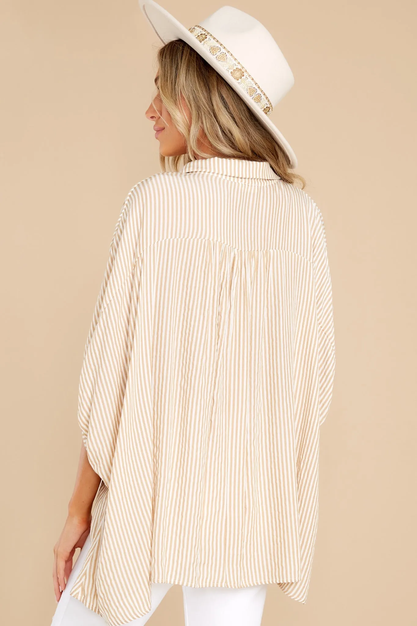 Change Your Stripes Taupe Top