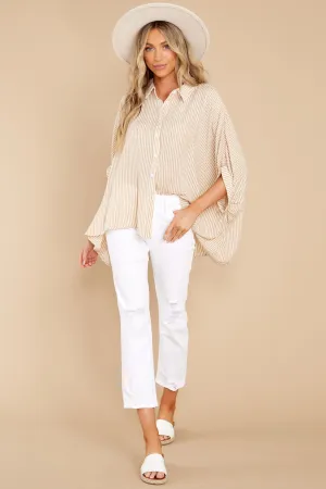 Change Your Stripes Taupe Top