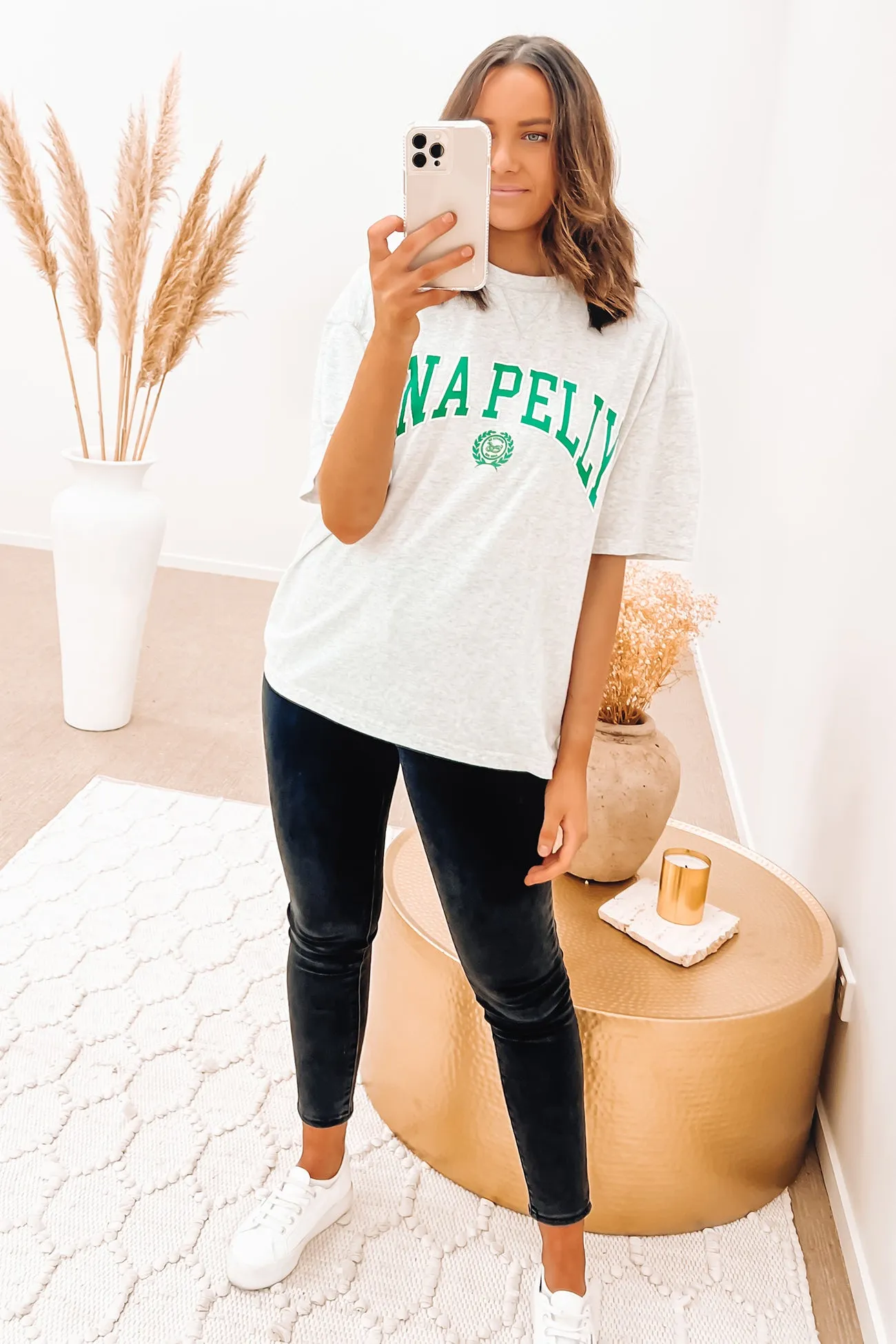 Collegiate Logo Tee White Marle