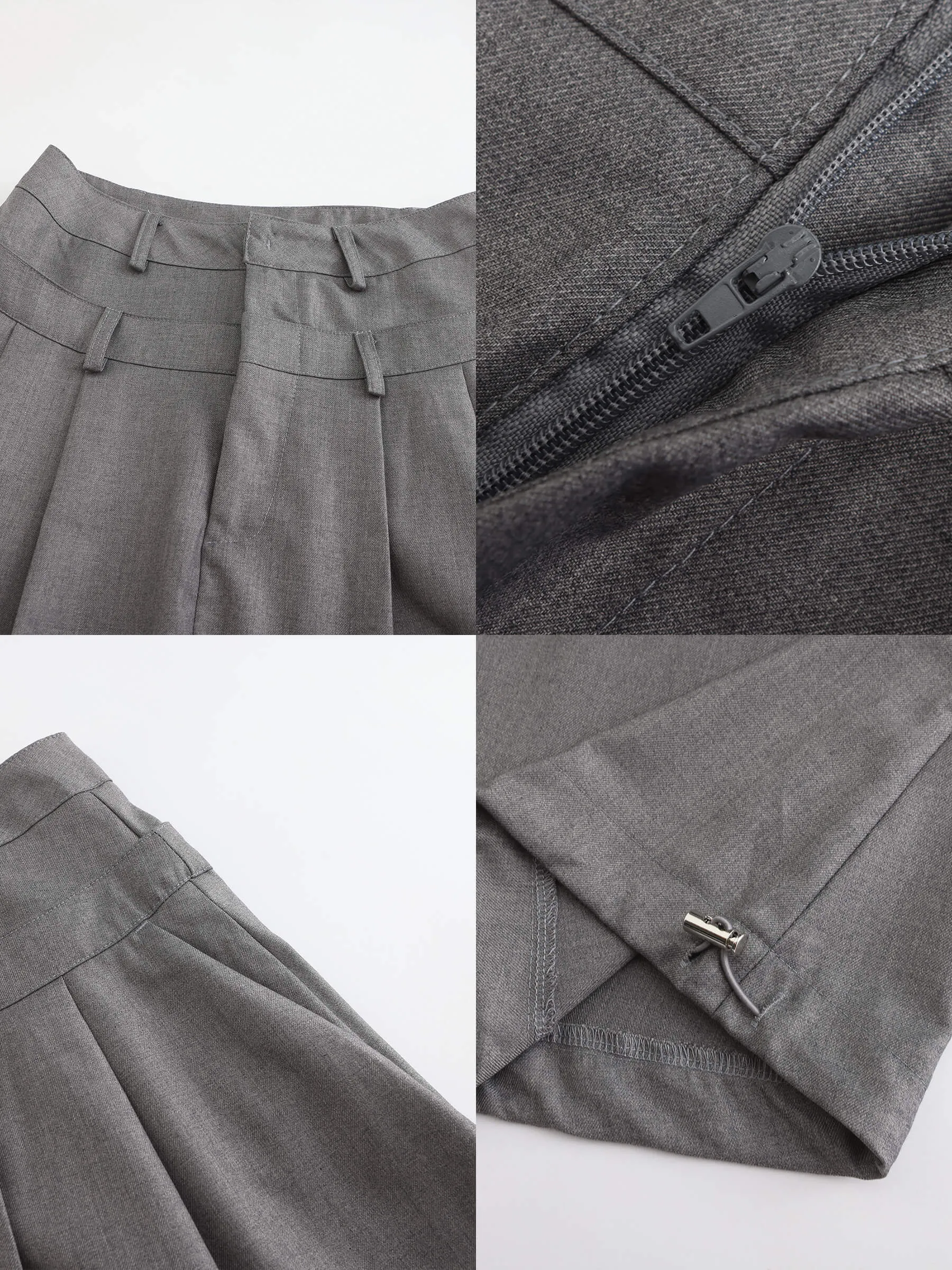 Double Waist Drawstring Skirt