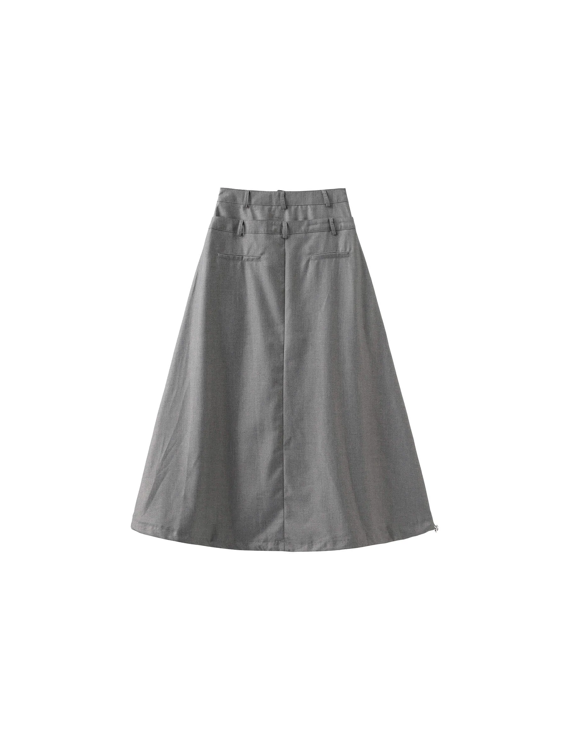 Double Waist Drawstring Skirt