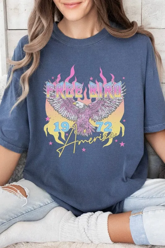 Free Bird Retro Neon Summer Graphic Tee