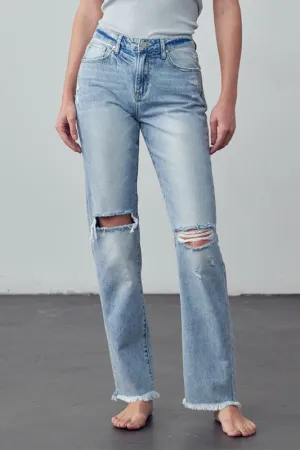 HIGH RISE STRAIGHT JEANS