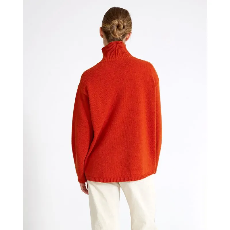 Holebrook Veronika Ladies Turtleneck Jumper - Burnt Orange
