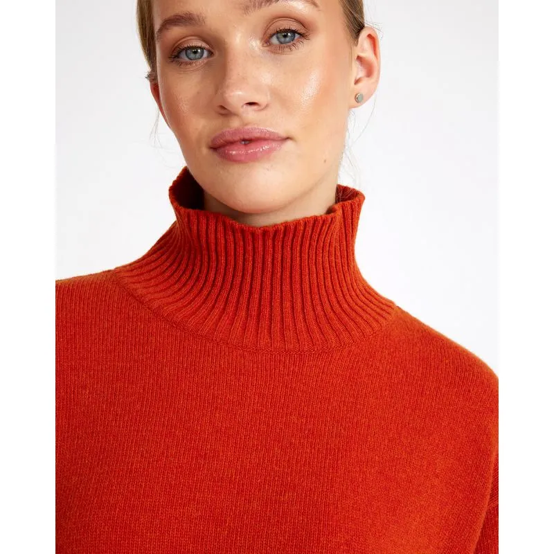 Holebrook Veronika Ladies Turtleneck Jumper - Burnt Orange