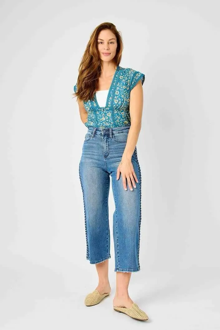 JUDY BLUE - BRAIDED BETTY JEANS