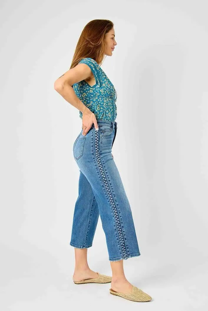 JUDY BLUE - BRAIDED BETTY JEANS
