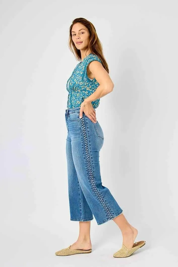 JUDY BLUE - BRAIDED BETTY JEANS