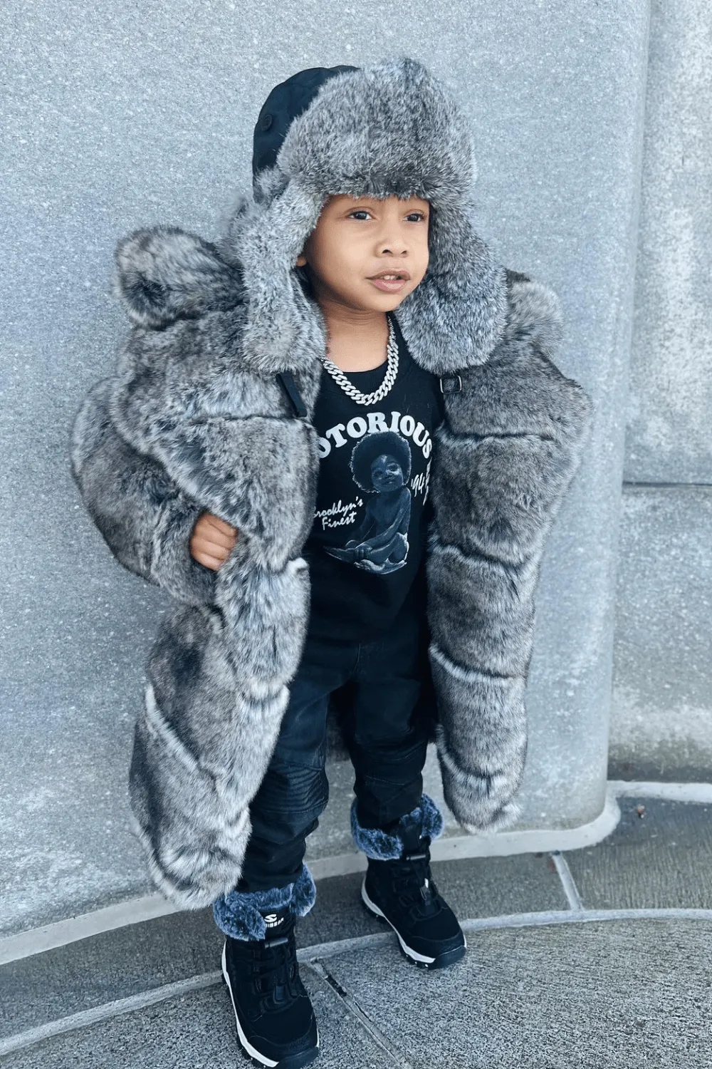 Kids Don Juan Fur Coat (Chinchilla)
