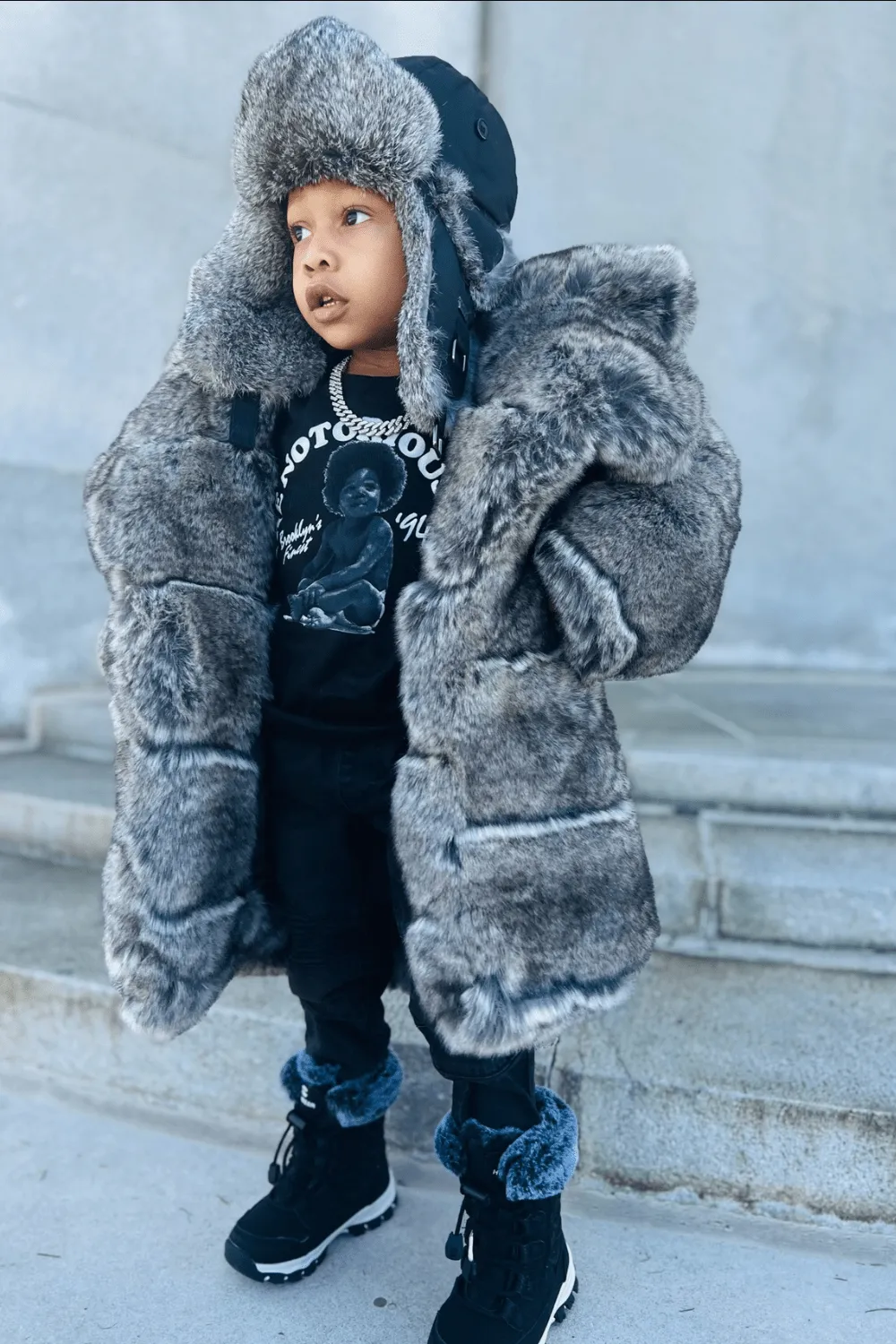 Kids Don Juan Fur Coat (Chinchilla)