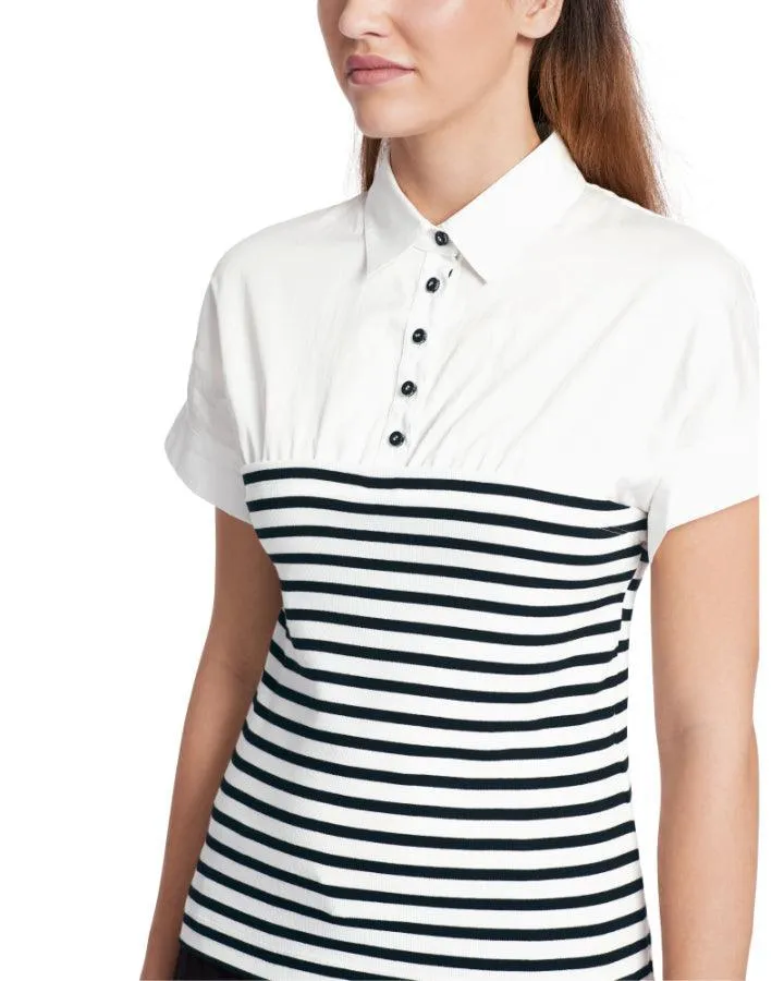 Marc Cain Cotton Stripe Mix Top