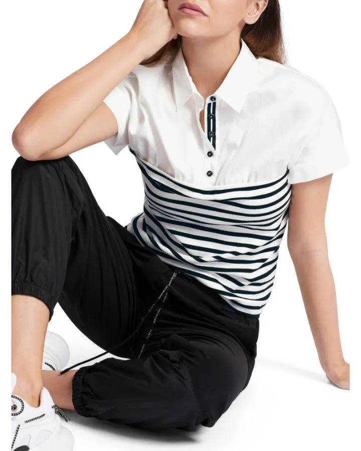 Marc Cain Cotton Stripe Mix Top