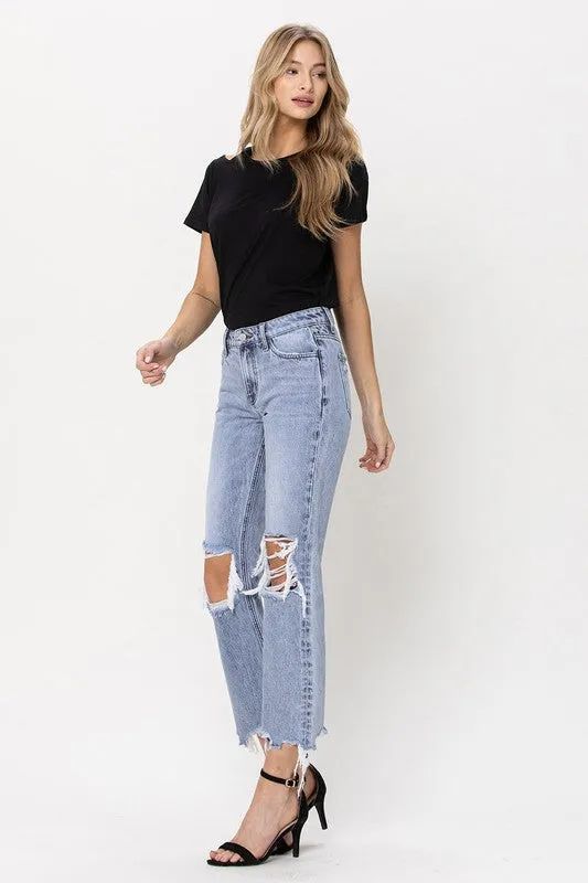 MIA SUPER HIGH RISE CROP JEAN BLUE MELODY