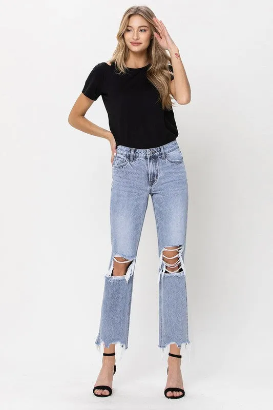 MIA SUPER HIGH RISE CROP JEAN BLUE MELODY