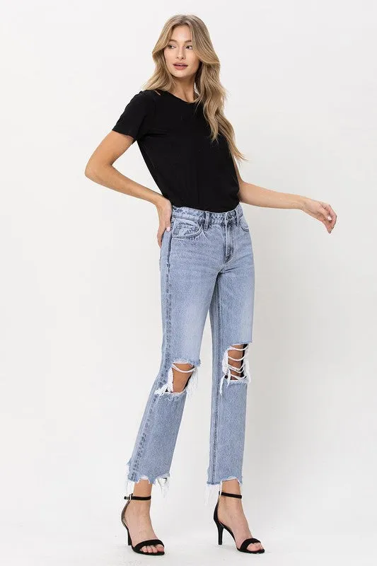 MIA SUPER HIGH RISE CROP JEAN BLUE MELODY