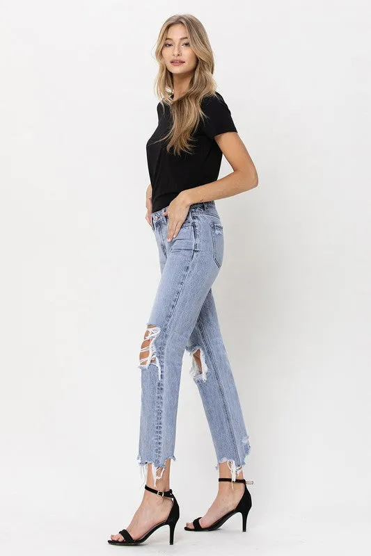 MIA SUPER HIGH RISE CROP JEAN BLUE MELODY