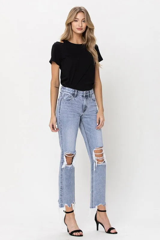 MIA SUPER HIGH RISE CROP JEAN BLUE MELODY