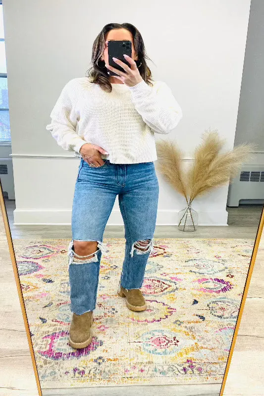 MIA SUPER HIGH RISE CROP JEAN BLUE MELODY