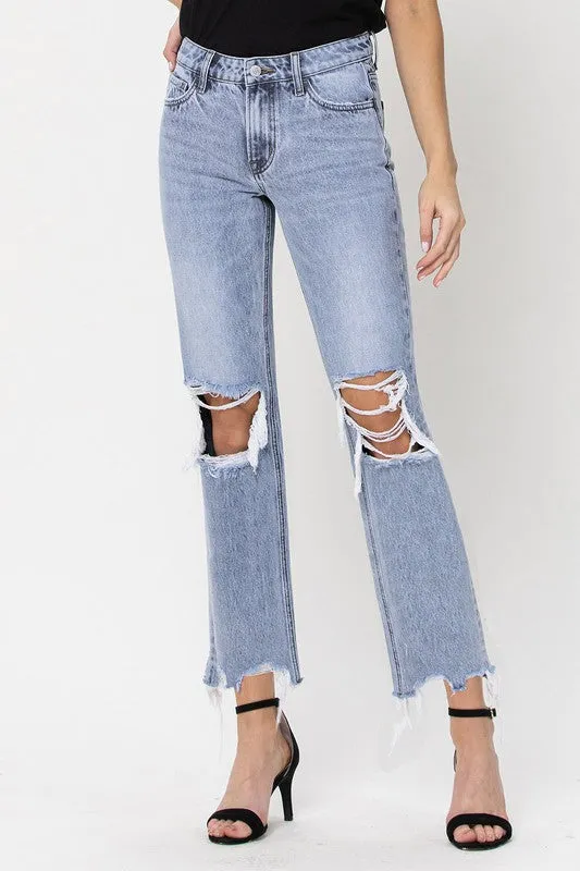MIA SUPER HIGH RISE CROP JEAN BLUE MELODY