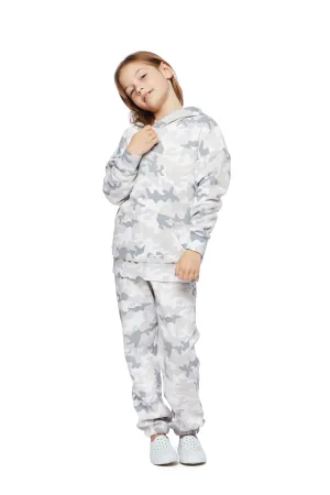 Niki & Cooper fleece set white camo