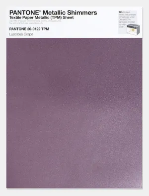 Pantone Metallic Shimmers Textile Paper Metallic Sheet 20-0122 Luscious Grape