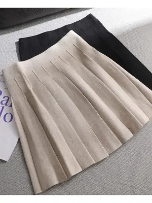 Pleated mini skirt