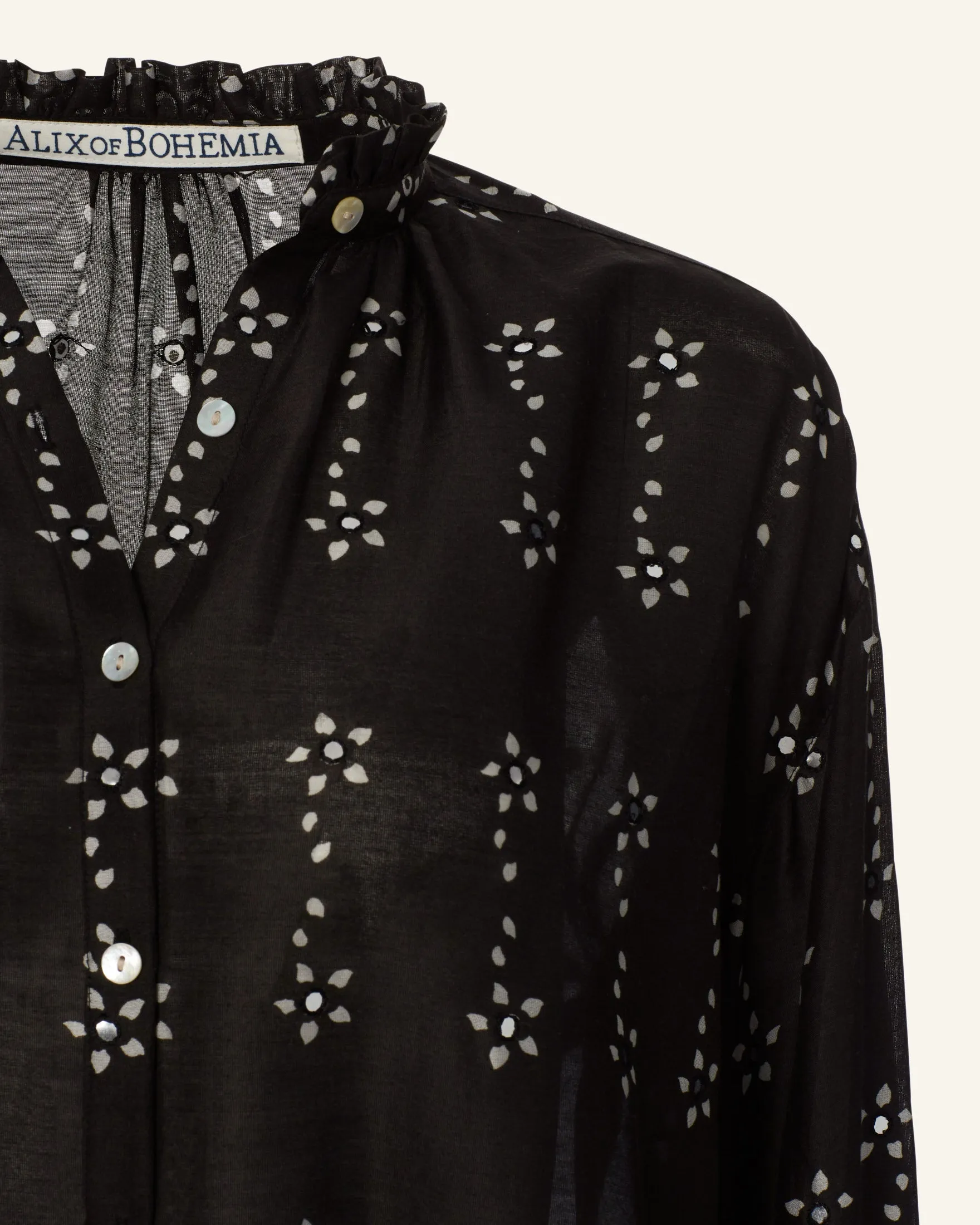 Poet Black Daisy Blouse