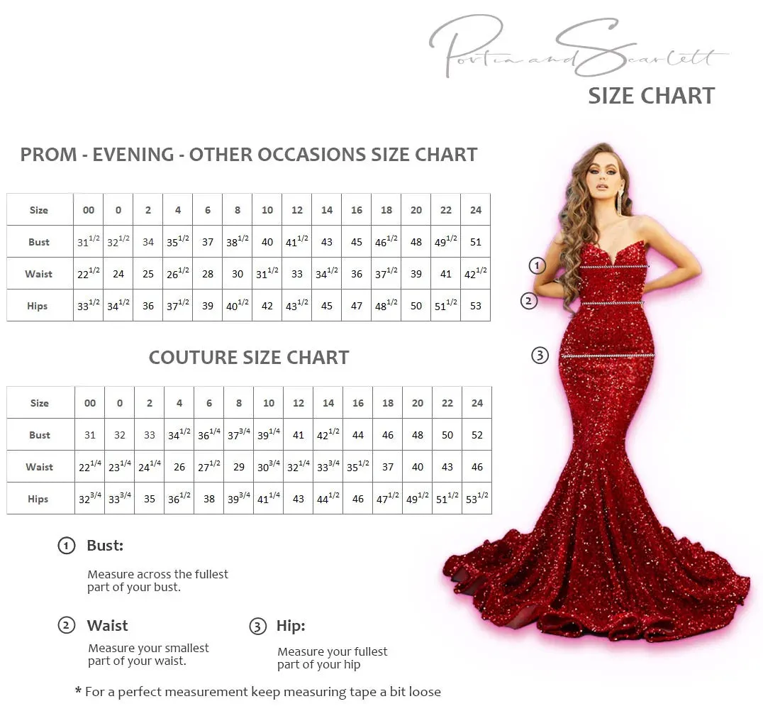Portia & Scarlet PS118X One Sleeve Sequin Mini Dress with Side Sash Train