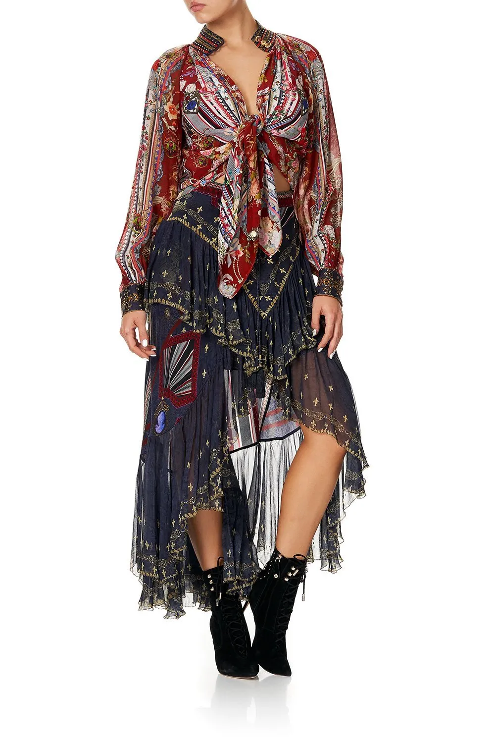 RAGLAN BUTTON UP SHIRT COSTUME PARTY