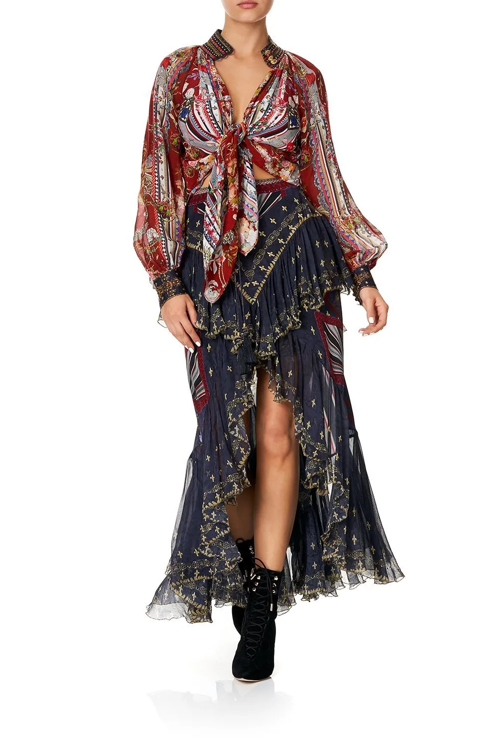 RAGLAN BUTTON UP SHIRT COSTUME PARTY