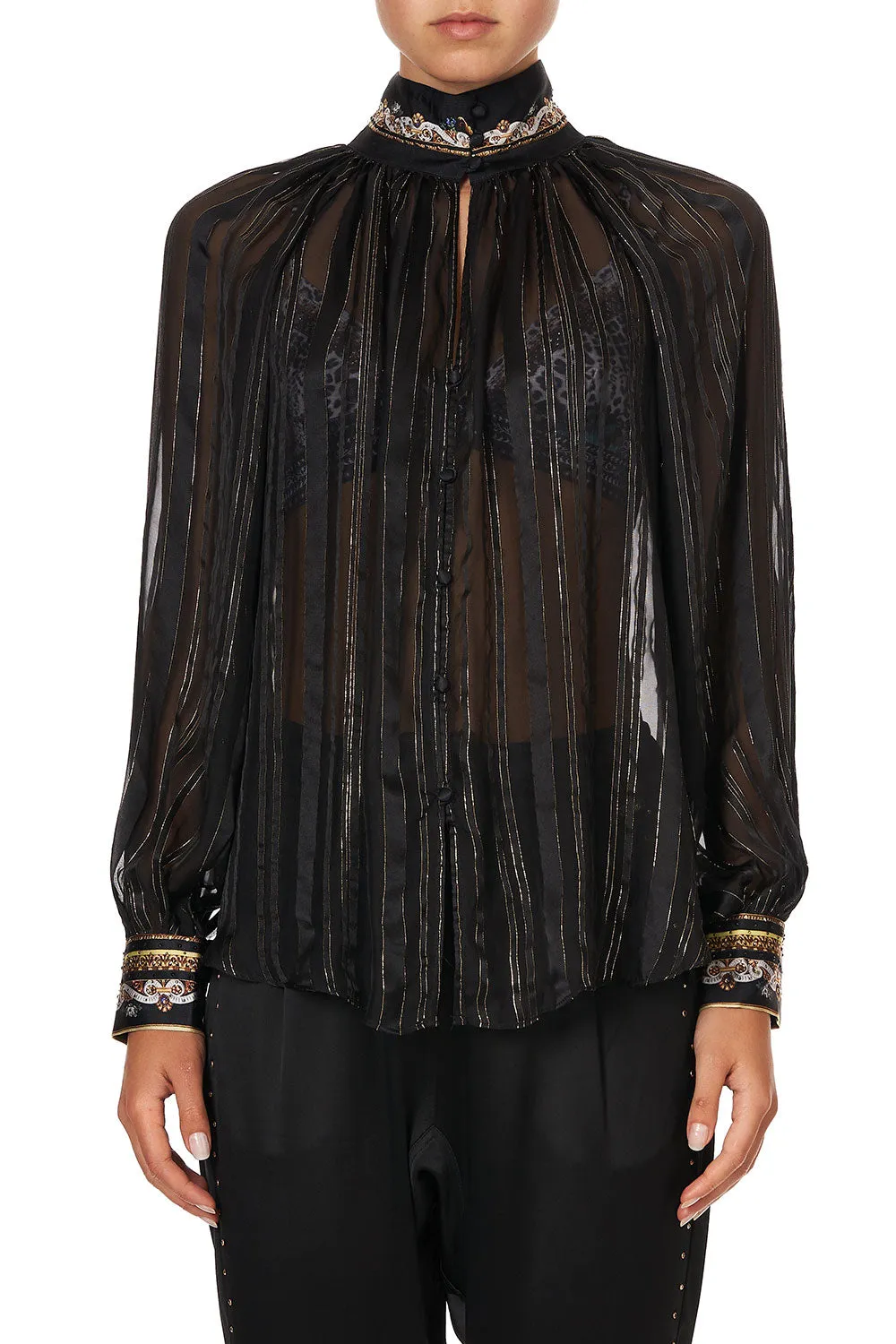 RAGLAN BUTTON UP SHIRT STUDIO 54