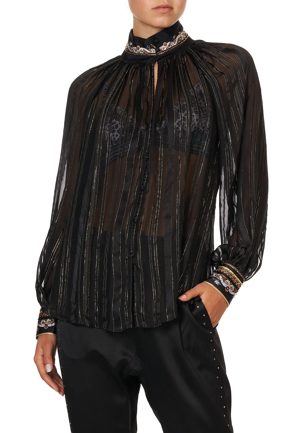 RAGLAN BUTTON UP SHIRT STUDIO 54