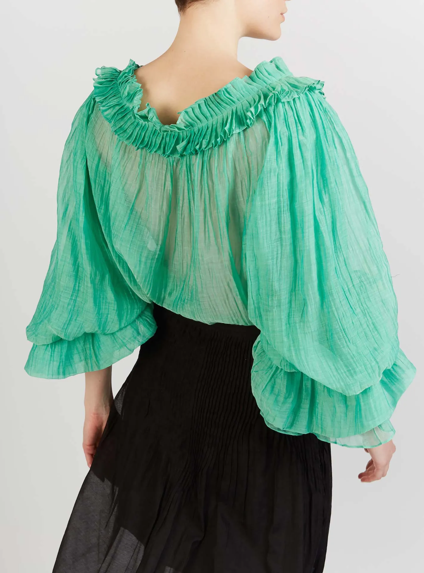 Roussia Blouse - Veridian Green