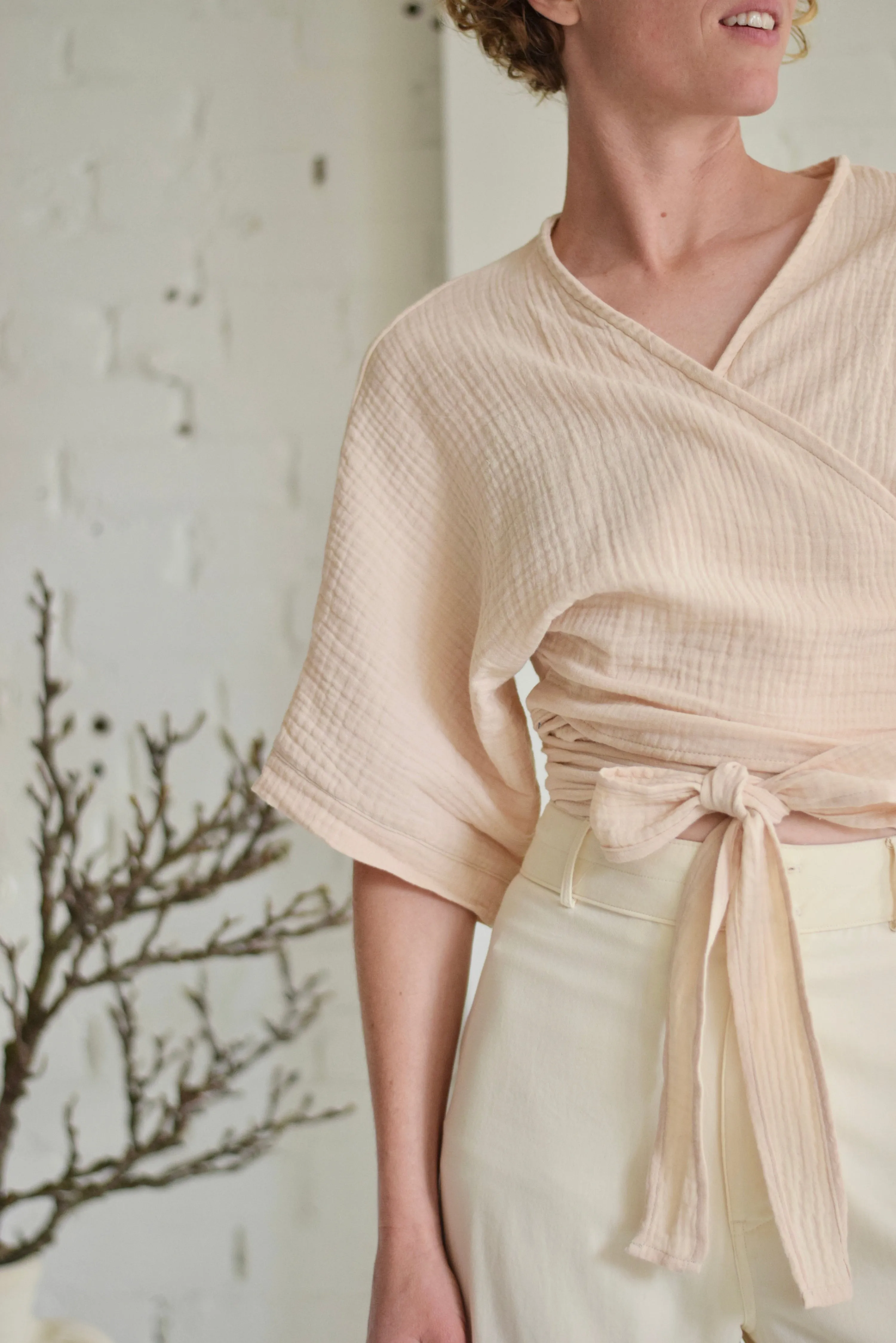 SALE | Noemi Cotton Wrap Blouse