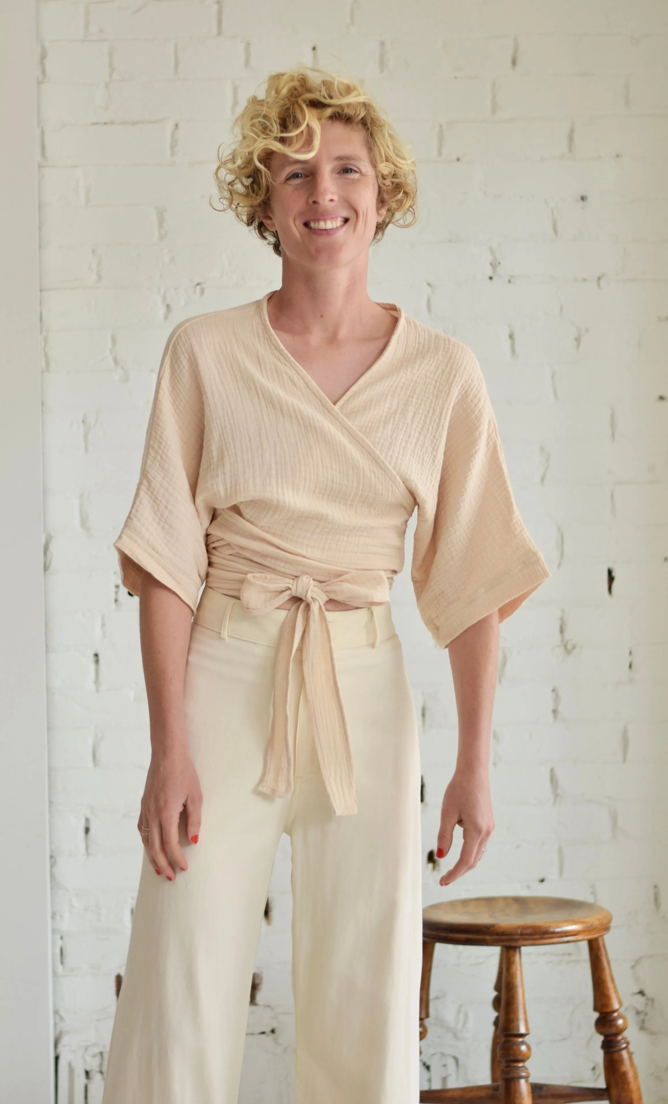 SALE | Noemi Cotton Wrap Blouse