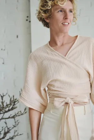 SALE | Noemi Cotton Wrap Blouse