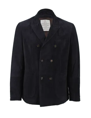 Suede Double-Breasted Jacket