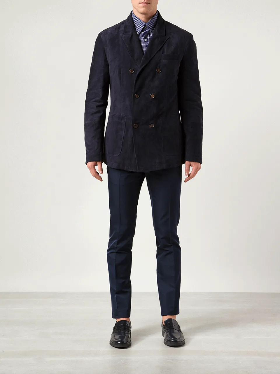 Suede Double-Breasted Jacket