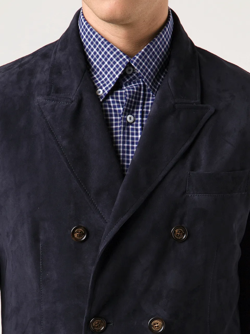 Suede Double-Breasted Jacket