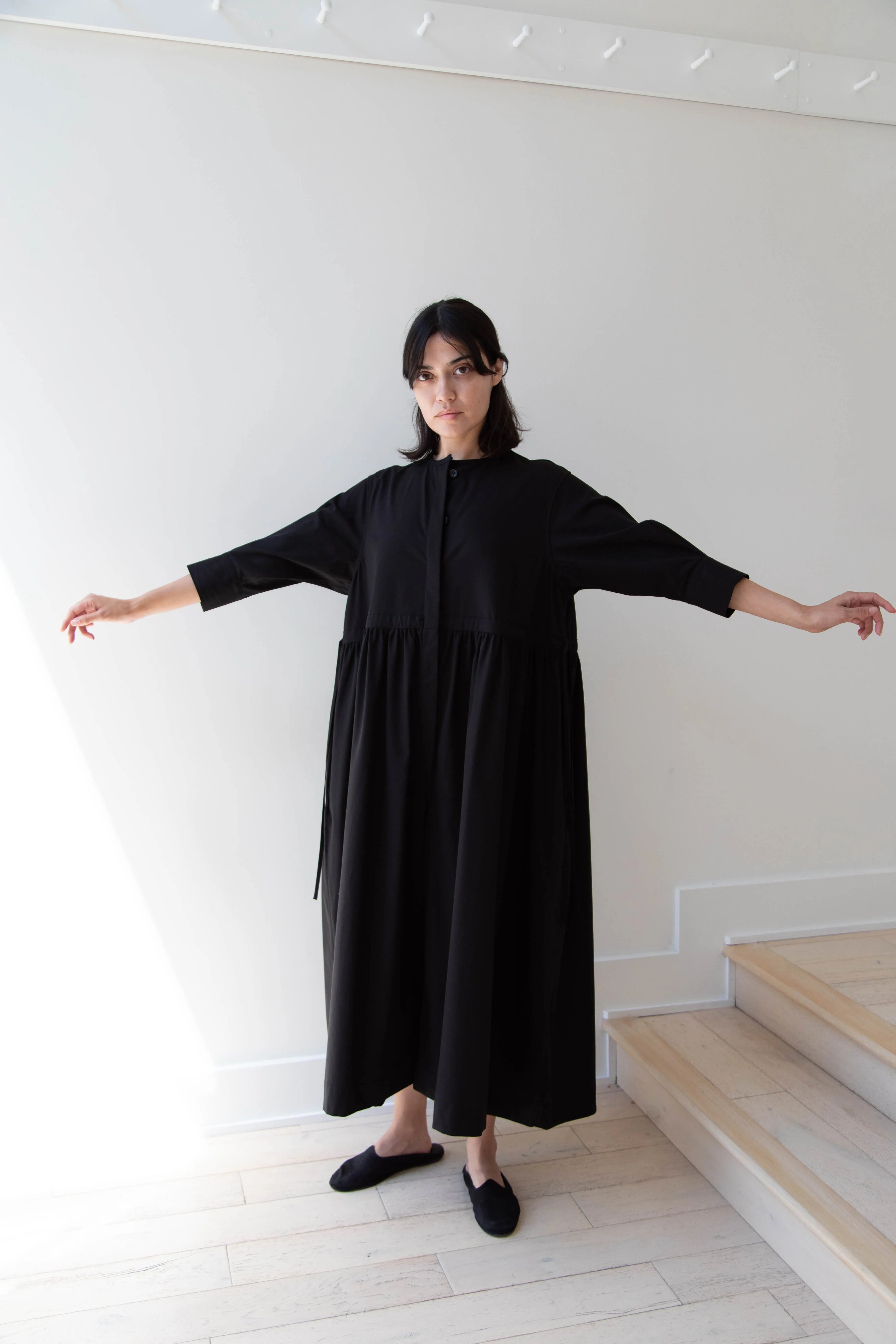 Tenne Handcrafted Modern | Waist String Jumpsuit In Black