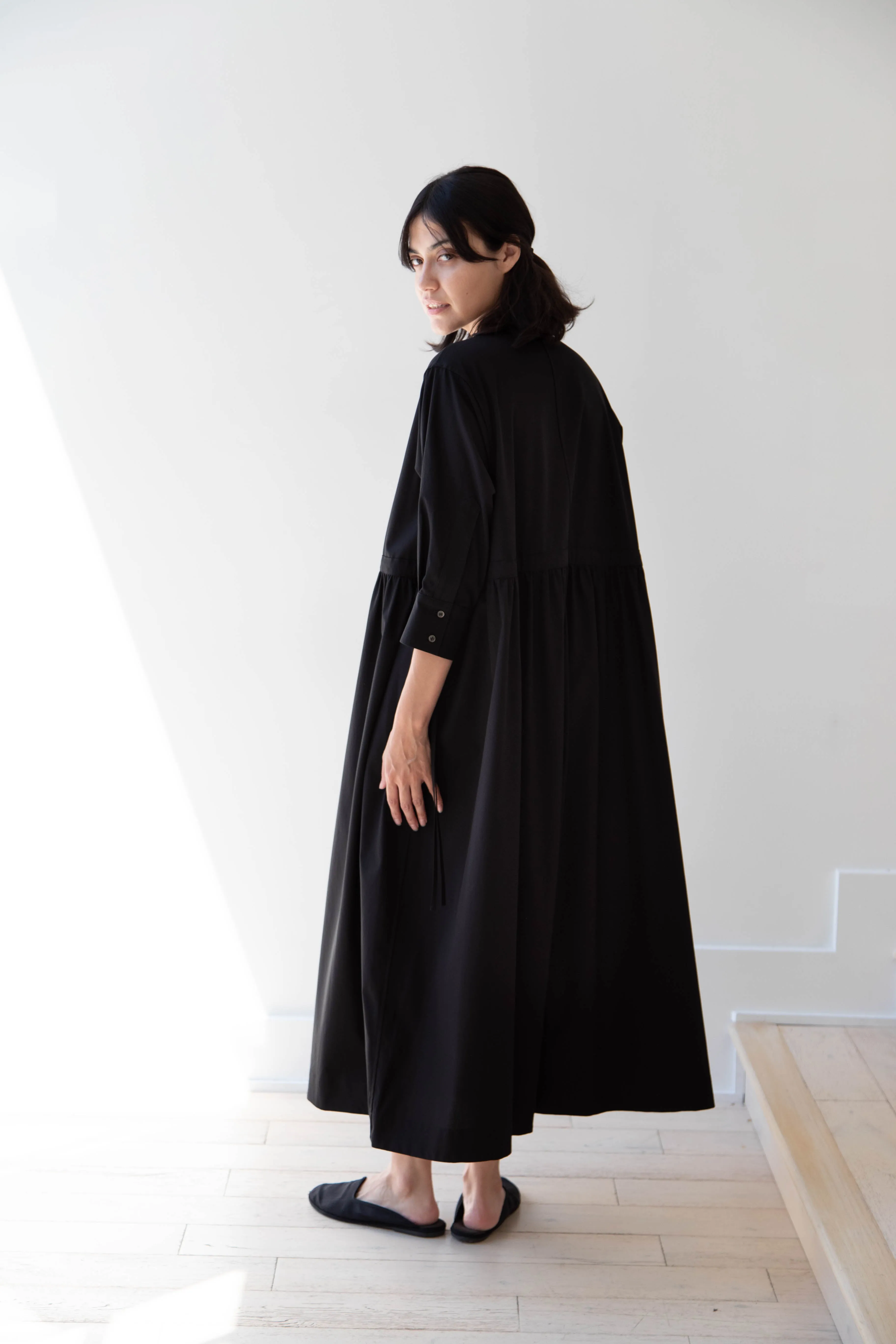 Tenne Handcrafted Modern | Waist String Jumpsuit In Black