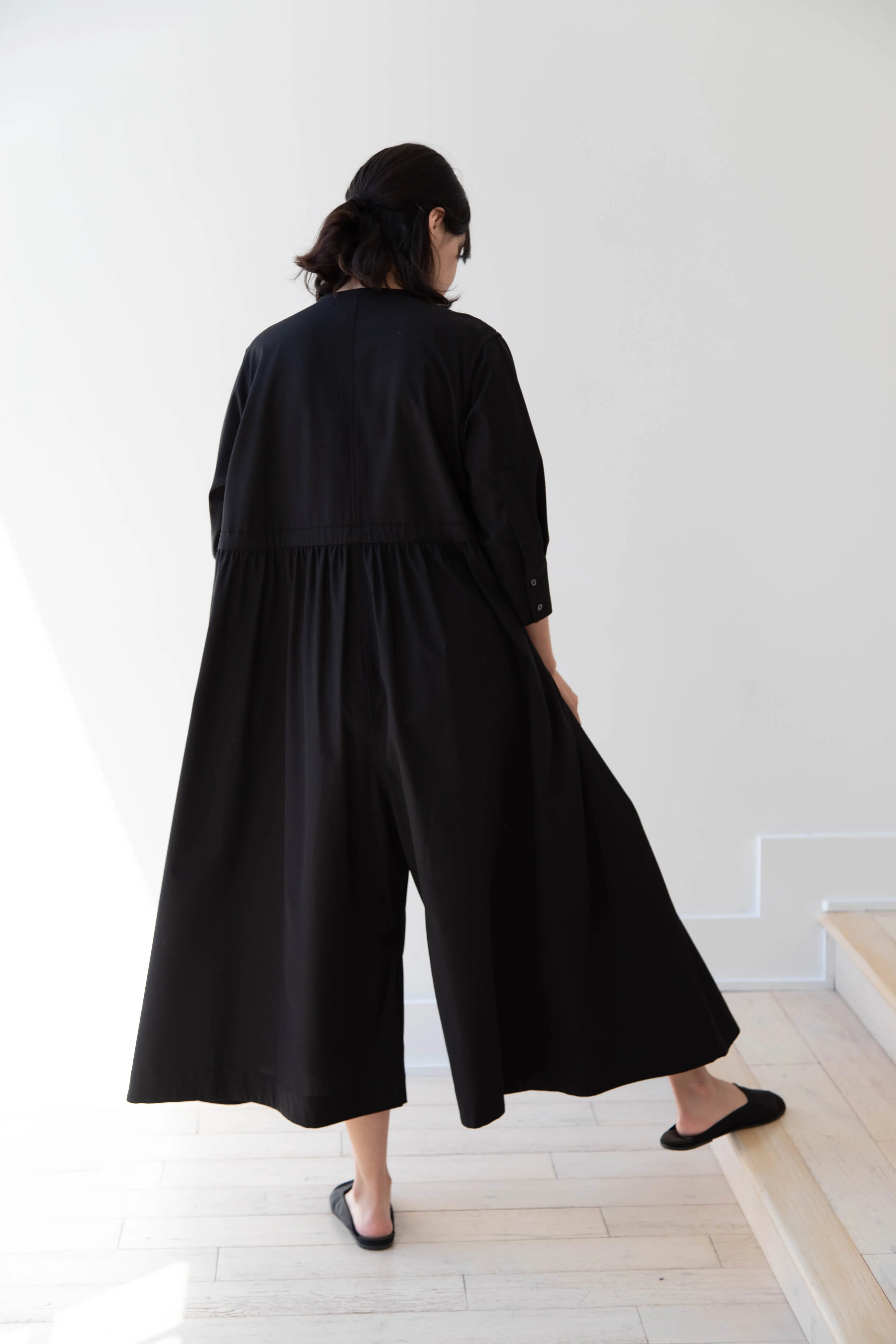 Tenne Handcrafted Modern | Waist String Jumpsuit In Black