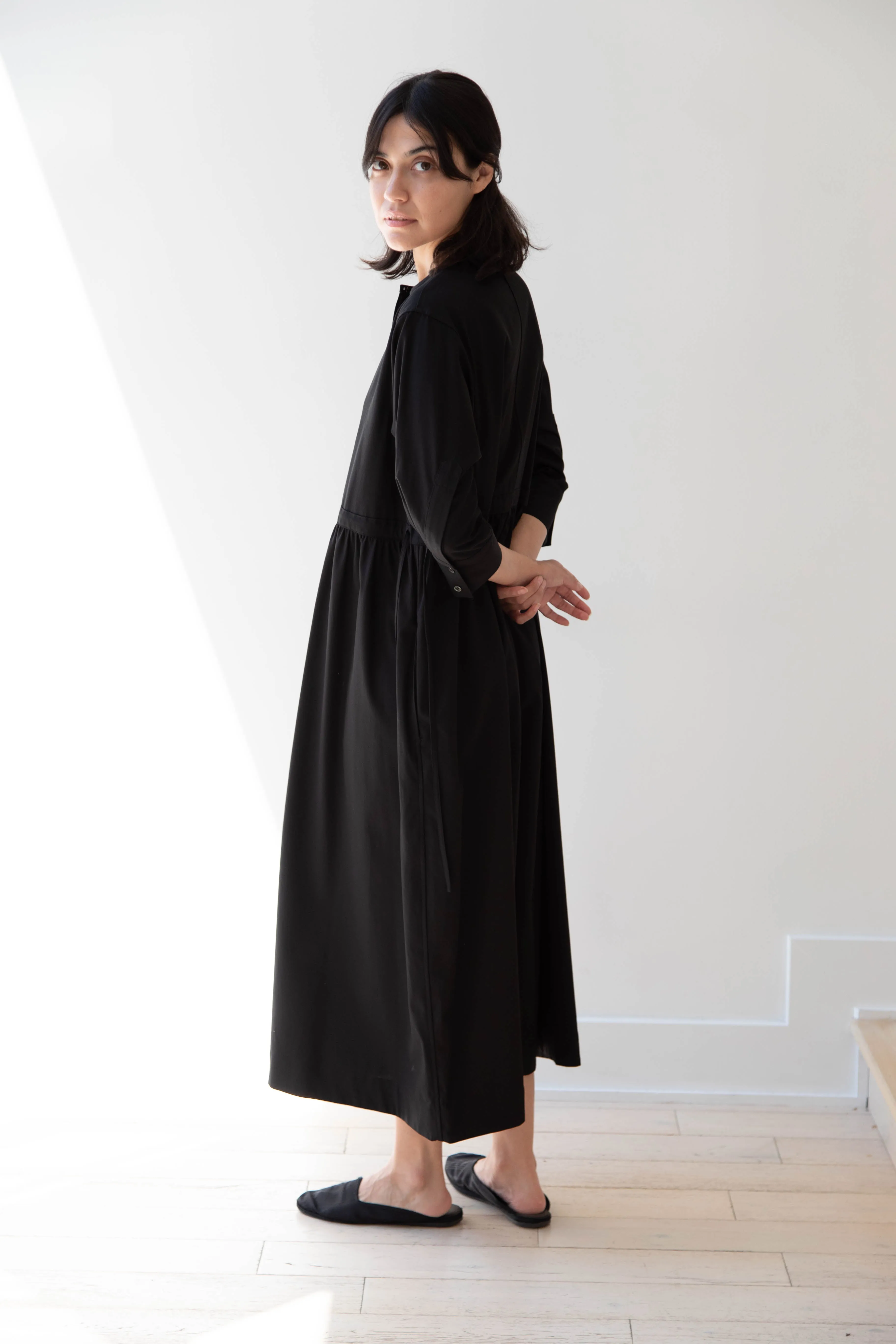 Tenne Handcrafted Modern | Waist String Jumpsuit In Black